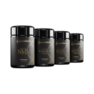 Max Longevity Bundel, 30 porties, met liposomaal NMN, resveratrol, quercetine en spermidine. Koop vandaag