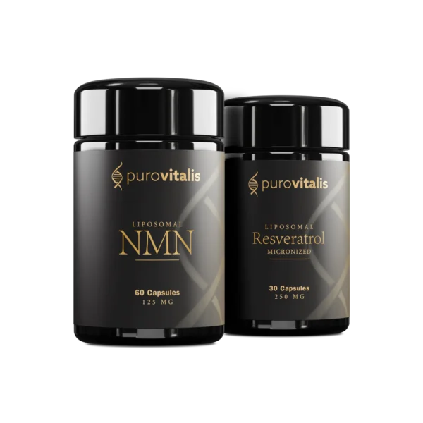 NMN + Resveratrol bundle, purovitalis most popular longevity bundle.