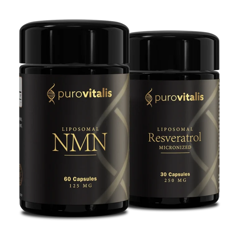 NMN + Resveratrol bundle, purovitalis most popular longevity bundle.