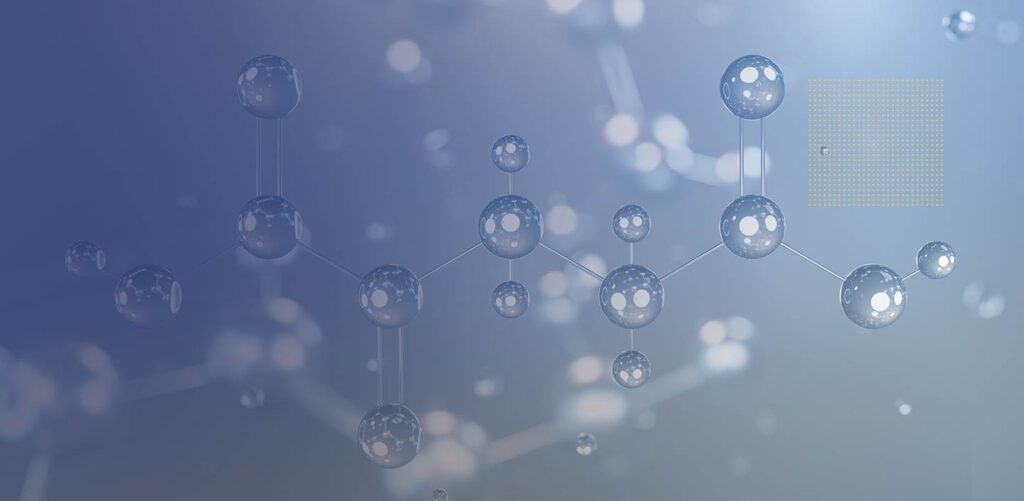 What is ca-akg? 3D render of the alpha-ketoglutarate molecule, highlighting its complex structure and atomic bonds.