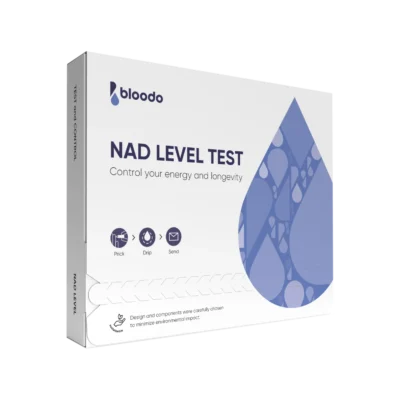 Image of the Purovitalis NAD+ test kit, a comprehensive nad blood test kit for measuring NAD+ levels, essential for energy production, DNA repair and cellular health.