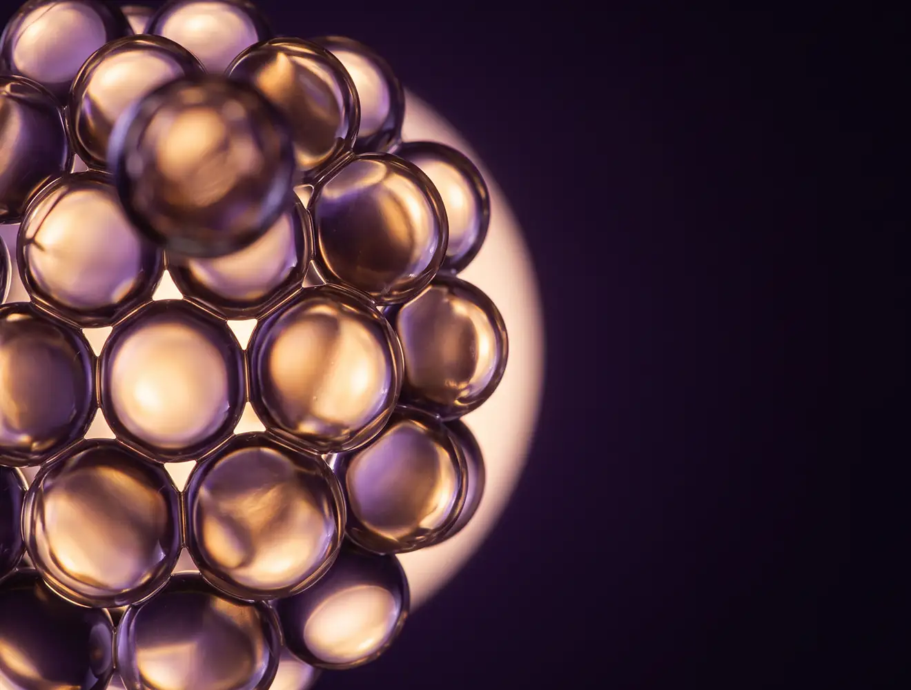 Abstract cellular visualization for the article on mitophagy.