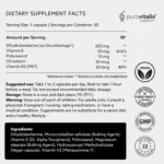 Información sobre el suplemento dietético Equilibrio de la berberina: Dosis: 1 cápsula. Dosis por envase: 30. Dihidroberberina (como GlucoVantage®) - 200mg. Vitamina K2 (MK7) - 30mcg. Vitamina E - 50mg. Policosanol - 6mg. Uso recomendado: Tomar de 1 a 2 cápsulas al día. Lo mejor es tomarlas 1 hora antes de una comida. No superar la dosis diaria recomendada. Conservación: Conservar en lugar fresco y oscuro (15-25°C). Advertencias: Mantener fuera del alcance de los niños. Sólo para adultos. Consulta a un médico si estás embarazada/enfermera, tomas medicación o padeces alguna enfermedad. Los suplementos no sustituyen una dieta variada y un estilo de vida saludable. Ingredientes: Dihidroberberina, Berberina (Berberis Aristata), Celulosa microcristalina (agente de carga), Vitamina E (DL-alfa-tocoferol), Policosanol, Estearato de magnesio (agente de carga), HPMC (cápsula vegana), Vitamina K2 (Menaquinona-7) Vegana, probada por terceros, buenas prácticas de fabricación, fabricada en la UE.
