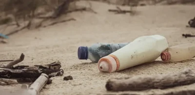 microplastics on beach