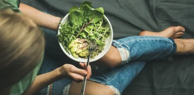 woman with a salad