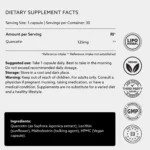 Fatti integratori alimentari Quercetina liposomiale. Dose: 1 capsula. Dosi per Contenitore: 30. Quantità per dose Quercetina - 125mg. Uso consigliato: Assumere 1 capsula al giorno. Da assumere preferibilmente al mattino. Non superare la dose giornaliera raccomandata. Conservazione: Conservare in un luogo fresco e buio. Avvertenze: Tenere fuori dalla portata dei bambini. Solo per adulti. Consultare un medico in caso di gravidanza/allattamento, assunzione di farmaci o condizioni mediche particolari. Gli integratori non sostituiscono una dieta varia e uno stile di vita sano. Ingredienti: Quercetina (come estratto di Saphora Japonica), Lecitina (girasole), Maltodestrina (agente di carica), HPMC (capsula vegana). Liposomiale, vegano, testato da terze parti, buone pratiche di produzione, prodotto nell'UE.