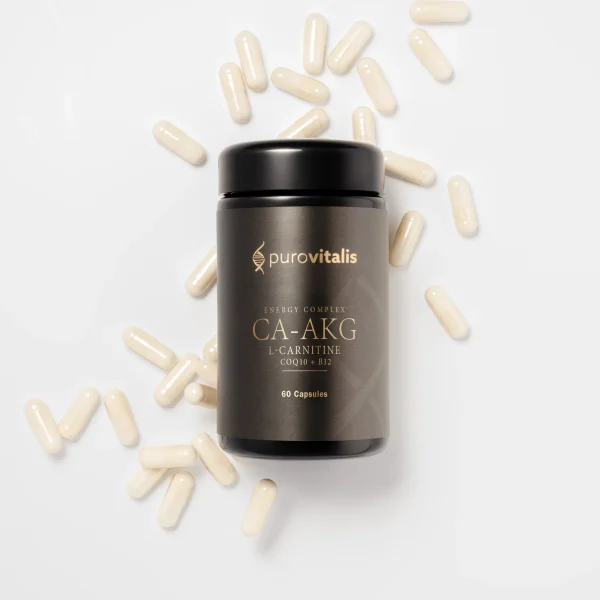 Calcium AKG-flaske med kapsler